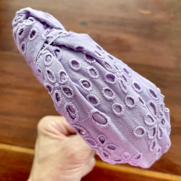 *NWT* J. Crew Eyelet Knot Headband in Dried Lavender - Picture 4 of 12